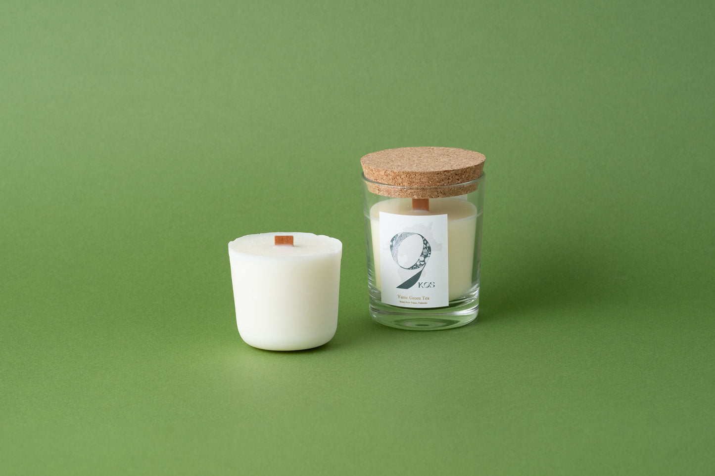 9KOS Candle | Yame Green Tea from Yame, Fukuoka -Day Fragrance:昼の八女-