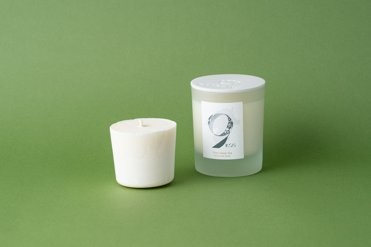 9KOS Candle | Yame Green Tea from Yame, Fukuoka -Day Fragrance:昼の八女-