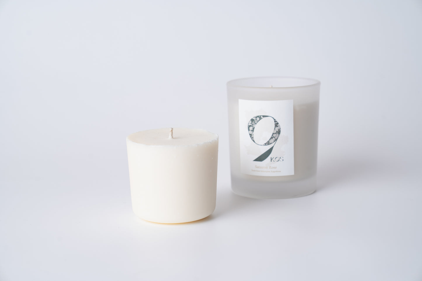 9KOS Okawali Candle | Satsuma Rose from Sakurajima, Kagoshima