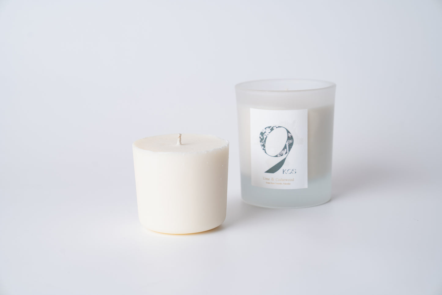 9KOS Okawali Candle | Ume & Cedarwood from Dazaifu, Fukuoka