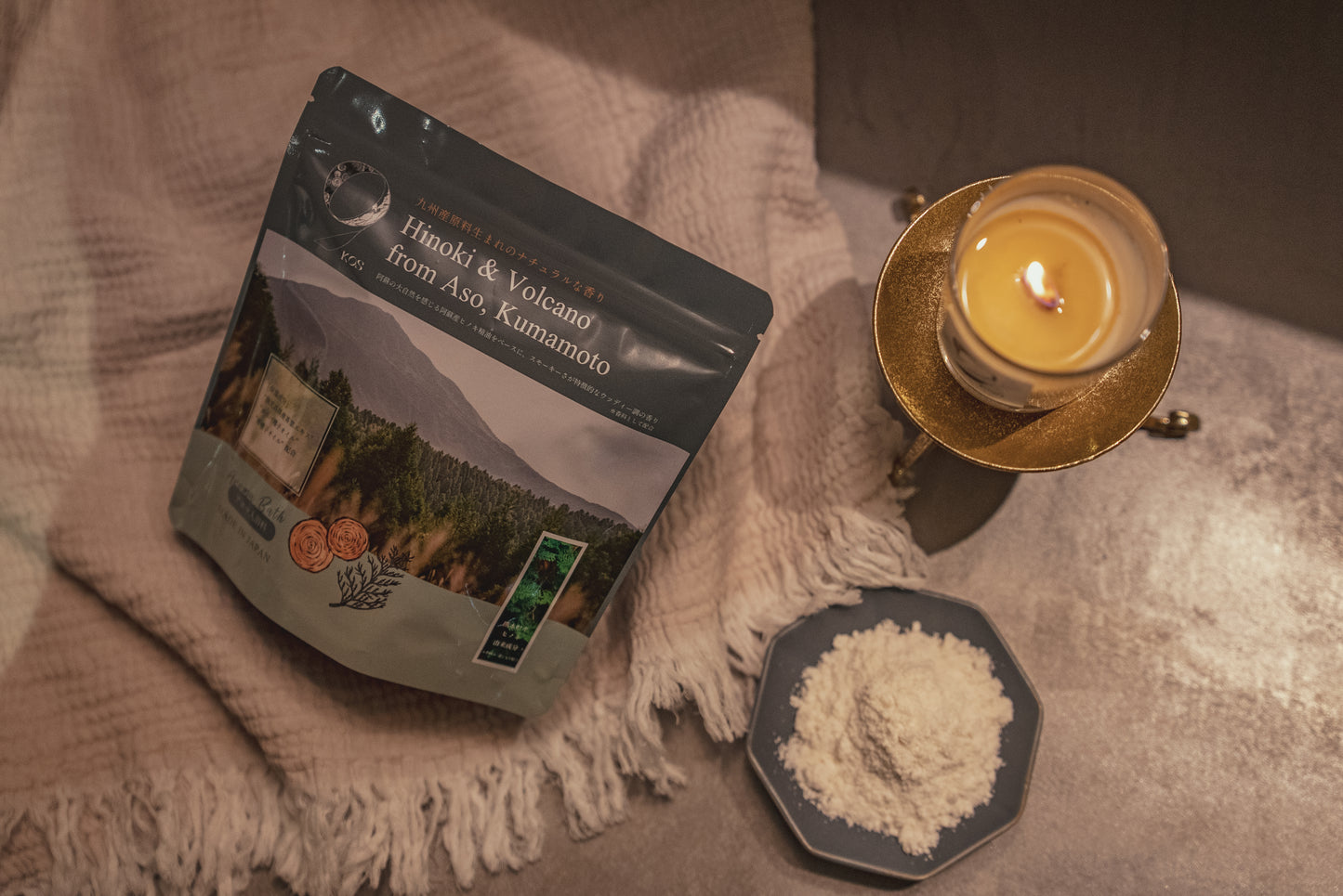 9KOS Bath Powder Hinoki & Volcano 400g