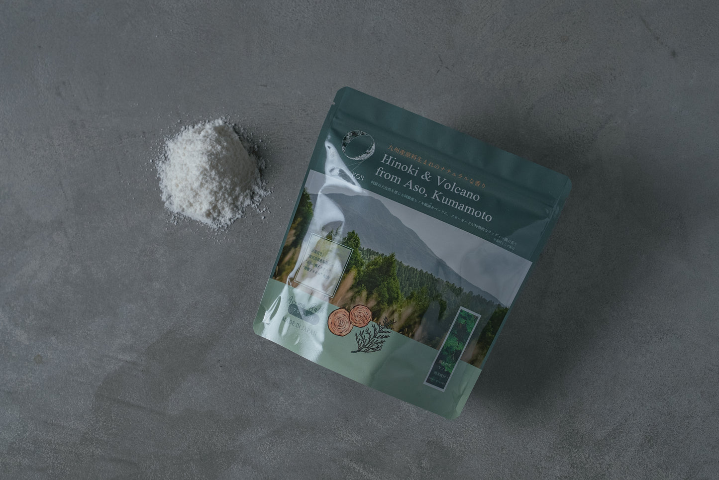 9KOS Bath Powder Hinoki & Volcano 400g