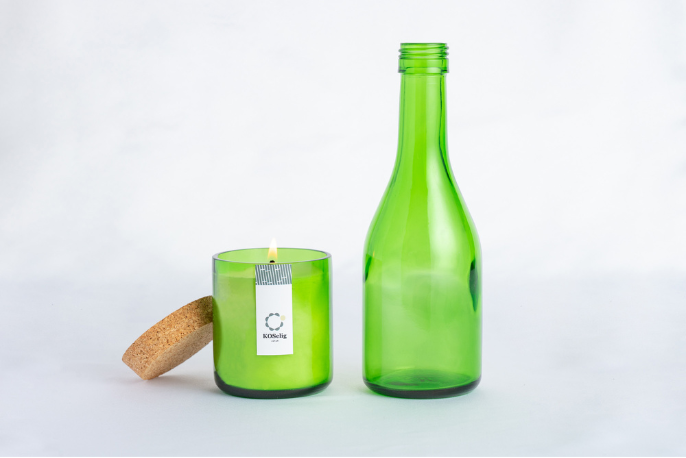 【giftee専用｜数量限定】-金木犀の香り-天然由来の日本酒瓶キャンドル（gifteeで発行された「クーポンコード」が購入に必要です）